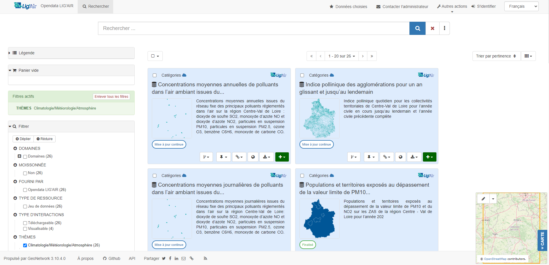 Portail Open Data LigAir