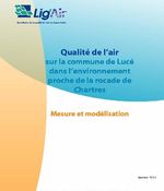 Mesures et Modélisation de la qualité de l'air à proximité de la rocade de Chartres - Lucé - novembre 2009