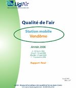 Qualité de l'air sur Vendôme par station mobile, année 2006