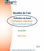 Rapport final campagne de mesures régionale du NO2 en site de fond - année 2005