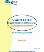 Qualité de l'air sur Montargis, été 2004