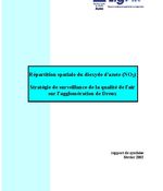 Répartition spatiale du dioxyde d'azote - Stratégie de surveillance de la qualité de l'air sur l'agglomération de Dreux