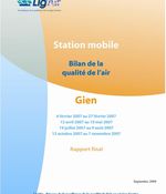 Evaluation de la qualité de l'air à Gien en 2007